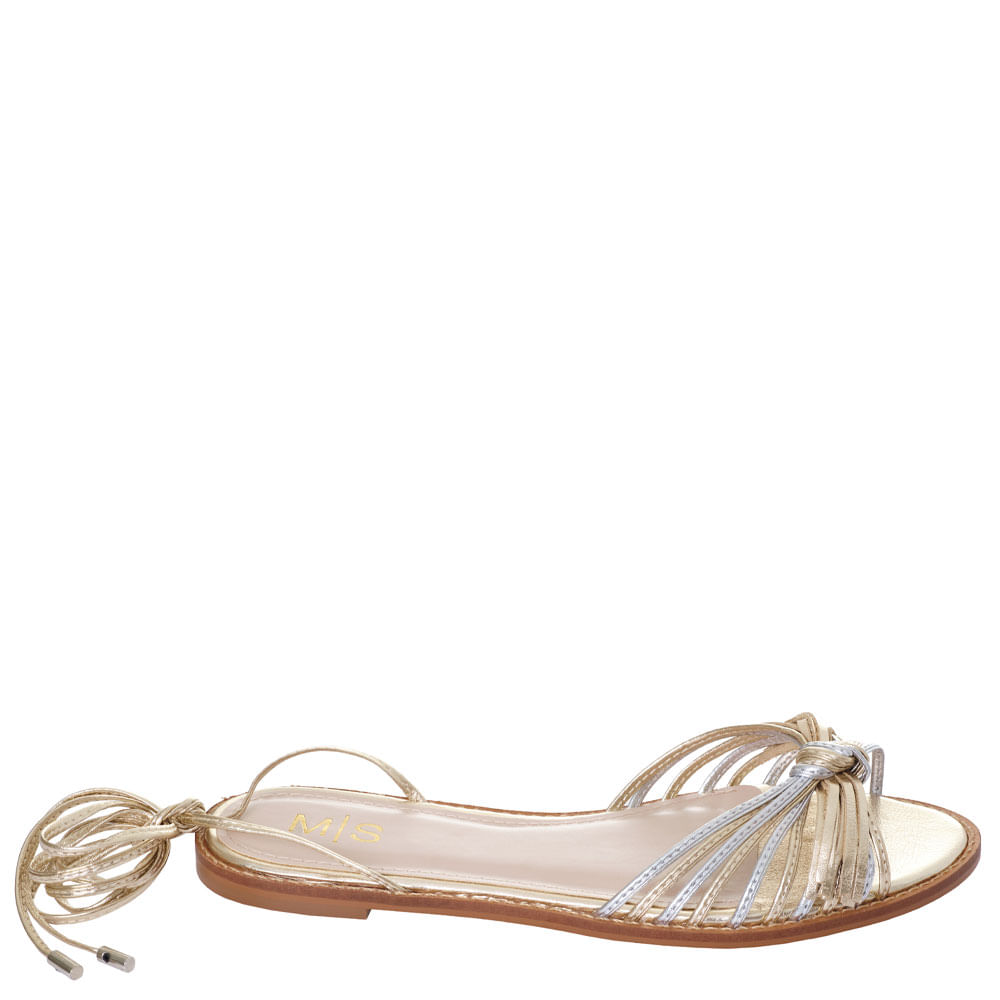 sandalia m|s metal skin natural champagne prata-1